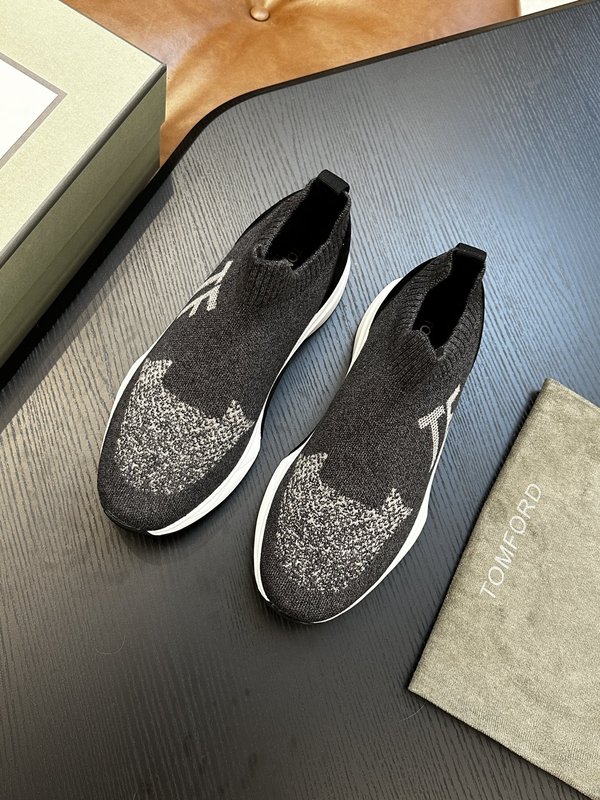 TOM FORD 로우탑 니트 스니커즈 001-226380