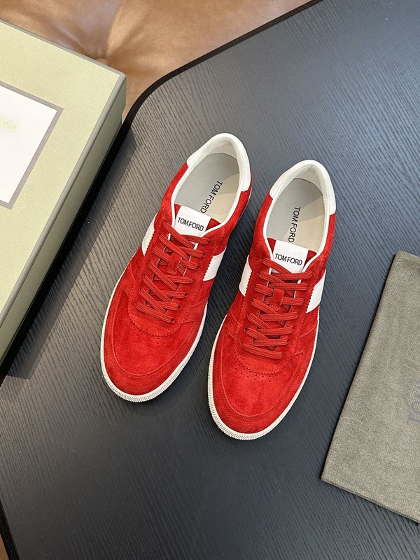 TOM FORD Cambridge 가죽 로우톱 스니커즈 001-226428