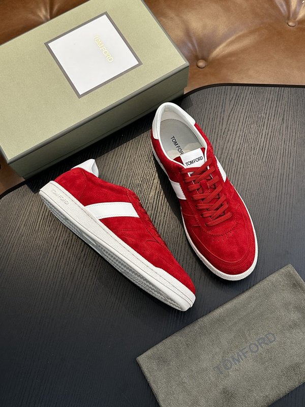 TOM FORD Cambridge 가죽 로우톱 스니커즈 001-226428