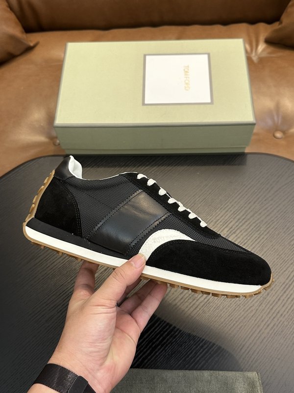 TOM FORD 가죽 로우탑 스니커즈 001-226446