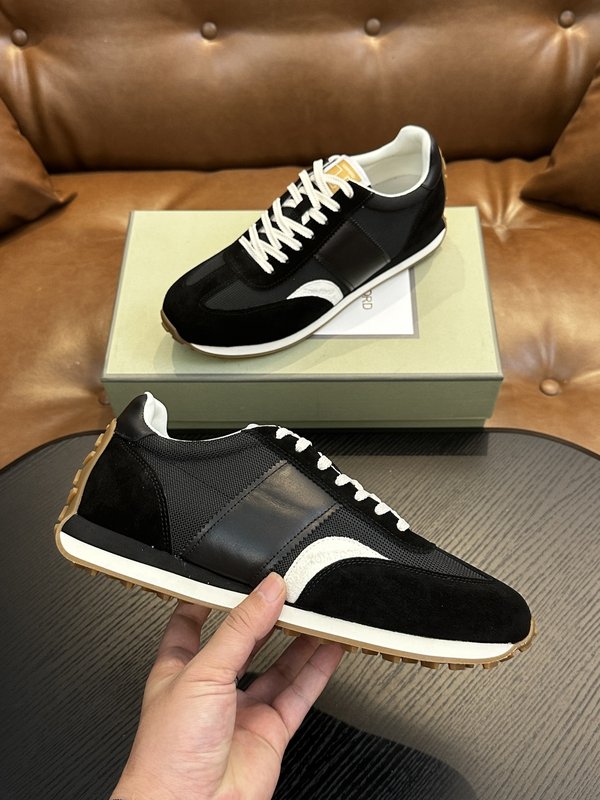 TOM FORD 가죽 로우탑 스니커즈 001-226446