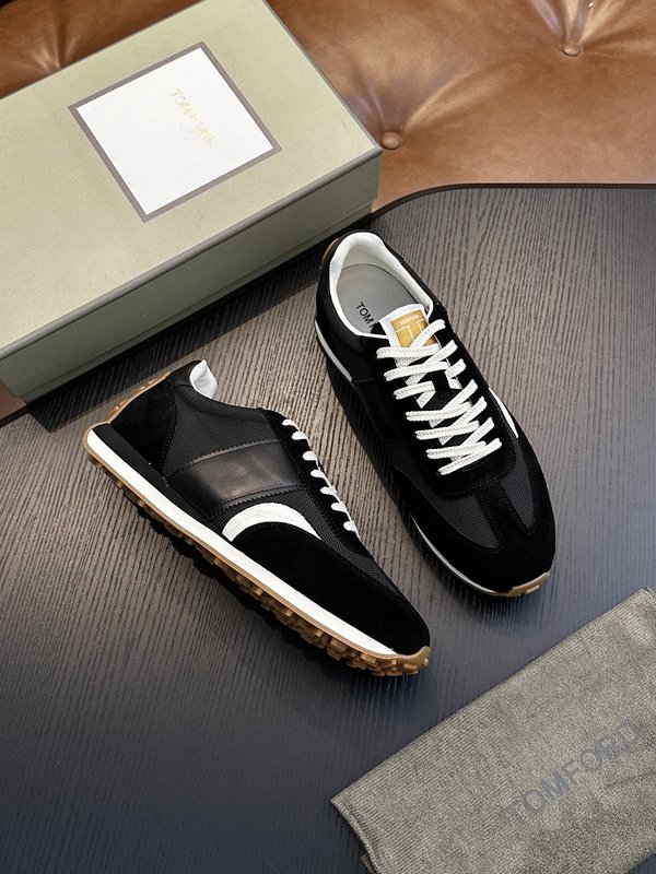 TOM FORD 가죽 로우탑 스니커즈 001-226446