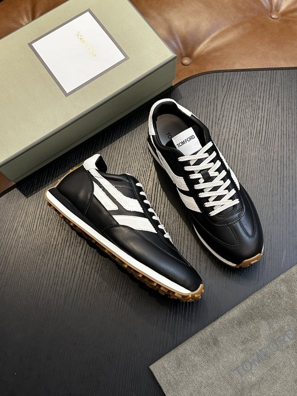 TOM FORD 가죽 로우탑 스니커즈 001-226452