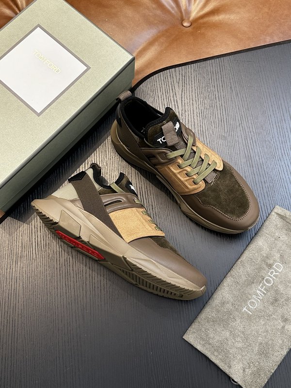 TOM FORD 가죽 로우탑 스니커즈 001-226474