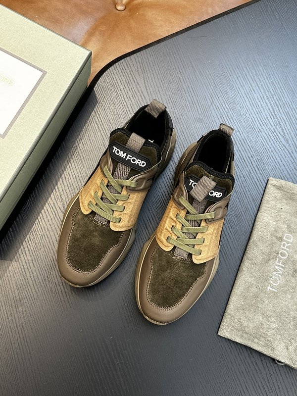 TOM FORD 가죽 로우탑 스니커즈 001-226474