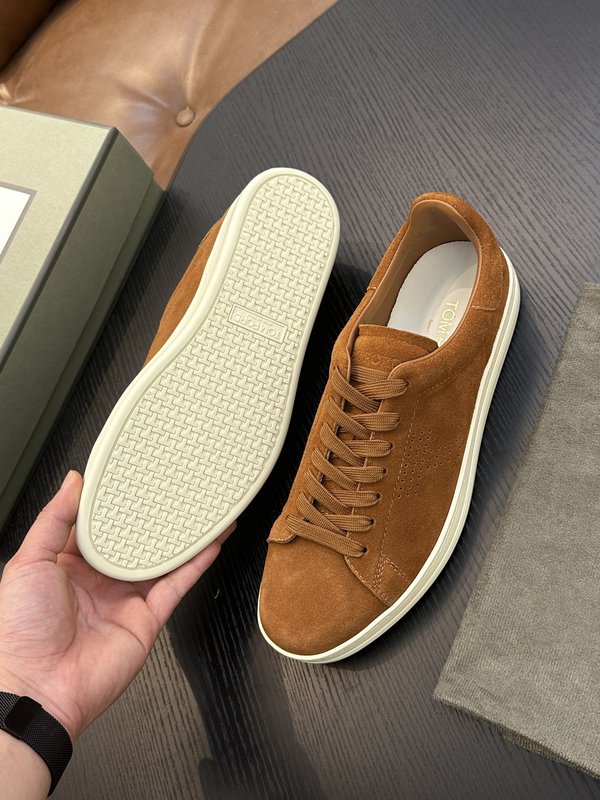 TOM FORD Cambridge 가죽 로우탑 스니커즈 001-226482