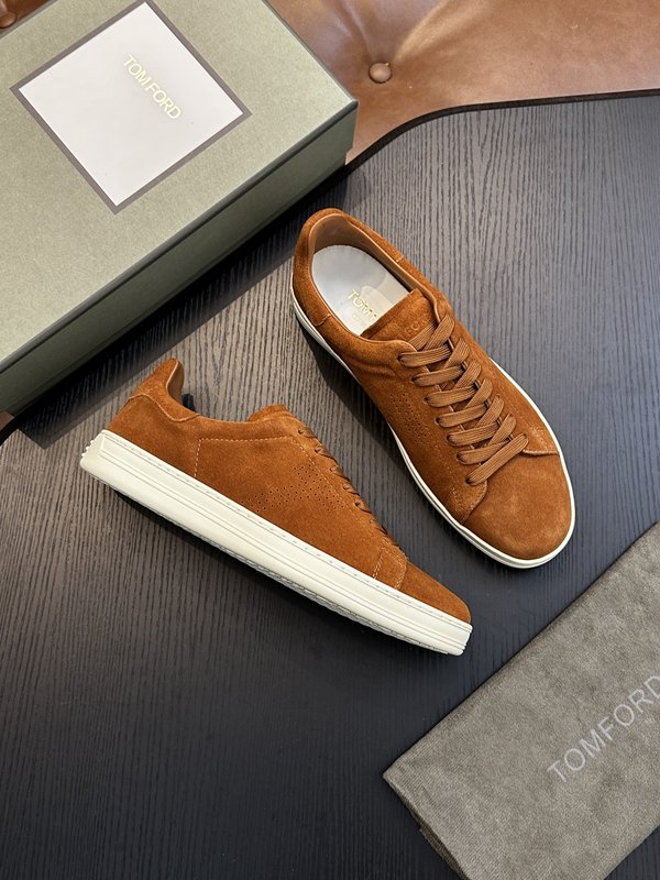 TOM FORD Cambridge 가죽 로우탑 스니커즈 001-226482