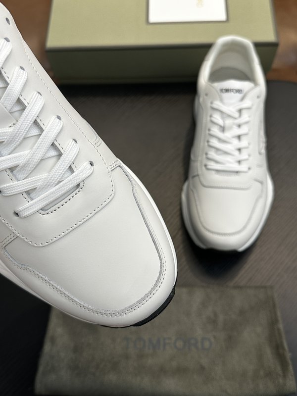 TOM FORD Cambridge 가죽 로우톱 스니커즈 001-226535