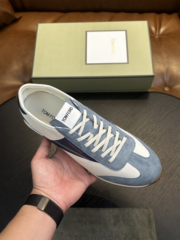 TOM FORD Cambridge 가죽 로우탑 스니커즈 001-226551