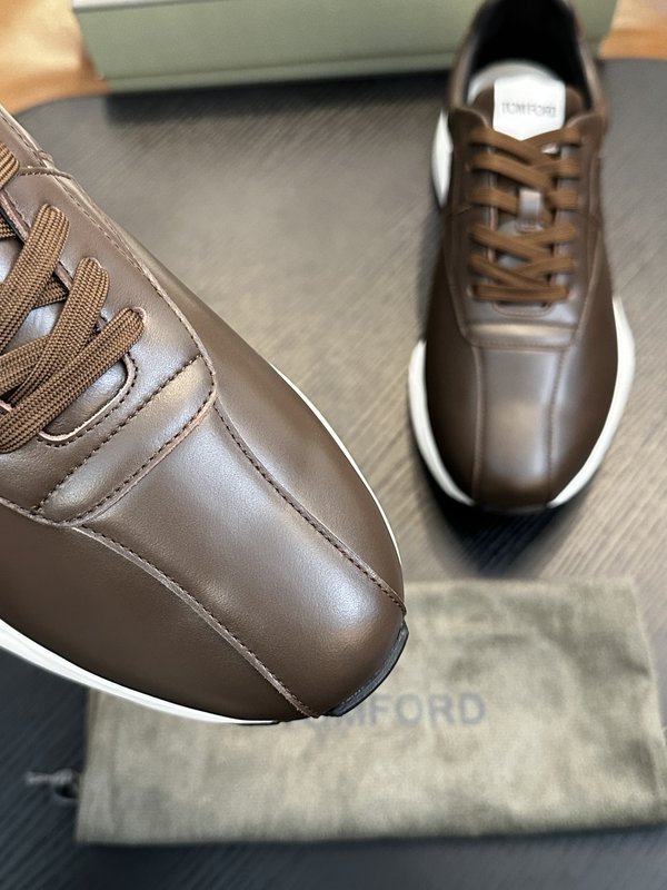 TOM FORD Cambridge 가죽 로우탑 스니커즈 001-226571