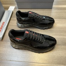 프라다 오리지널 페인트 가죽 캔버스 슈즈 001-226930