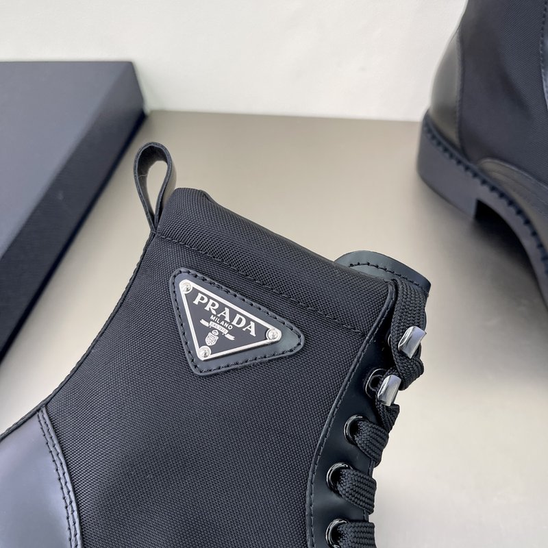프라다 Prada Rois 가죽 나일론 부츠 001-226953