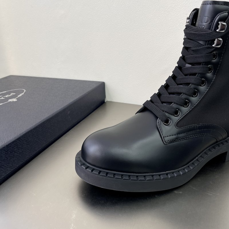 프라다 Prada Rois 가죽 나일론 부츠 001-226953