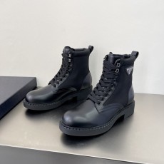 프라다 Prada Rois 가죽 나일론 부츠 001-226953