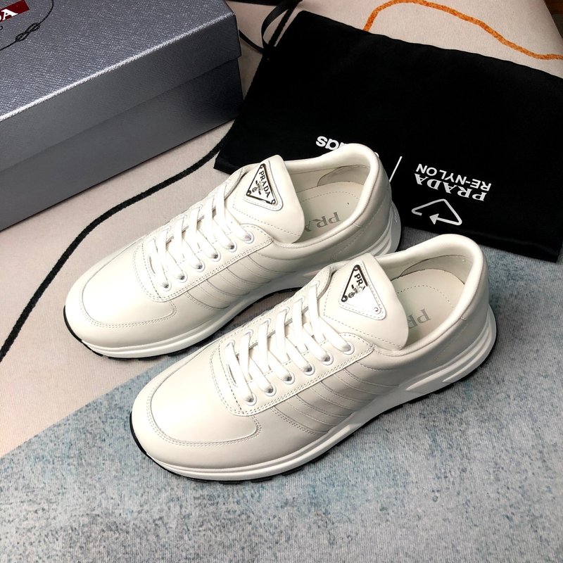 PRADA 프라다 화이트 가죽 신발 001-226968