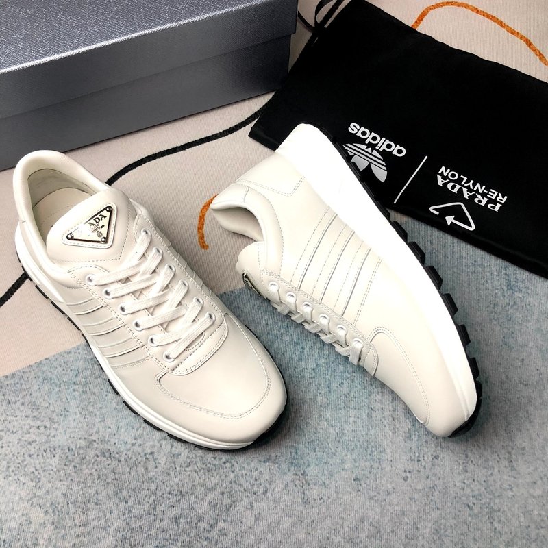 PRADA 프라다 화이트 가죽 신발 001-226968