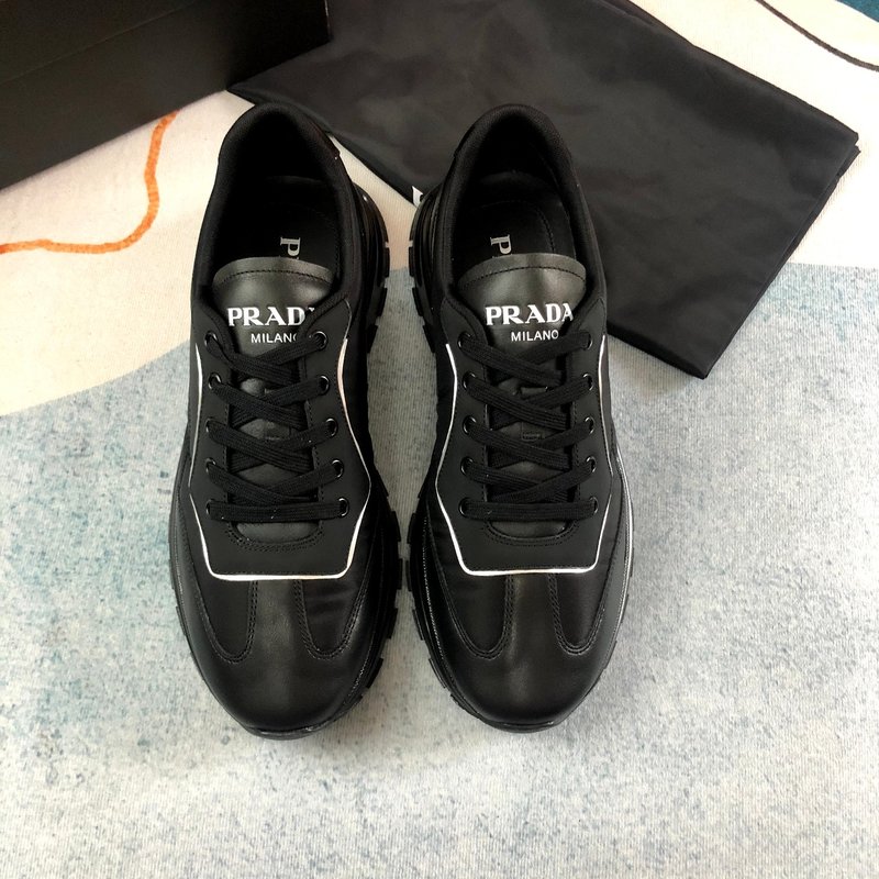 PRADA 블랙 패브릭 캐주얼 슈즈 001-226974