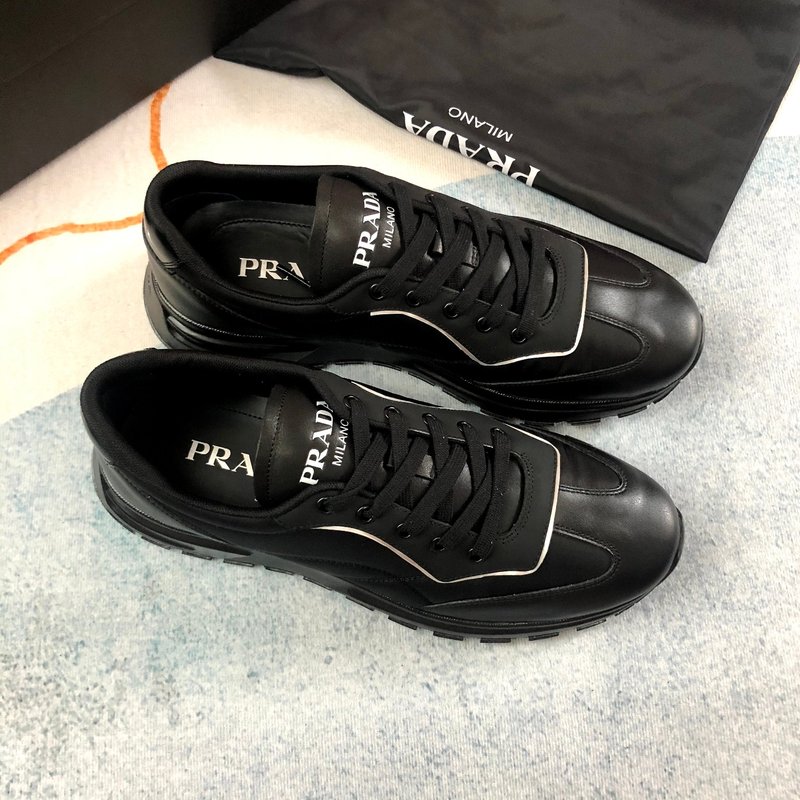 PRADA 블랙 패브릭 캐주얼 슈즈 001-226974