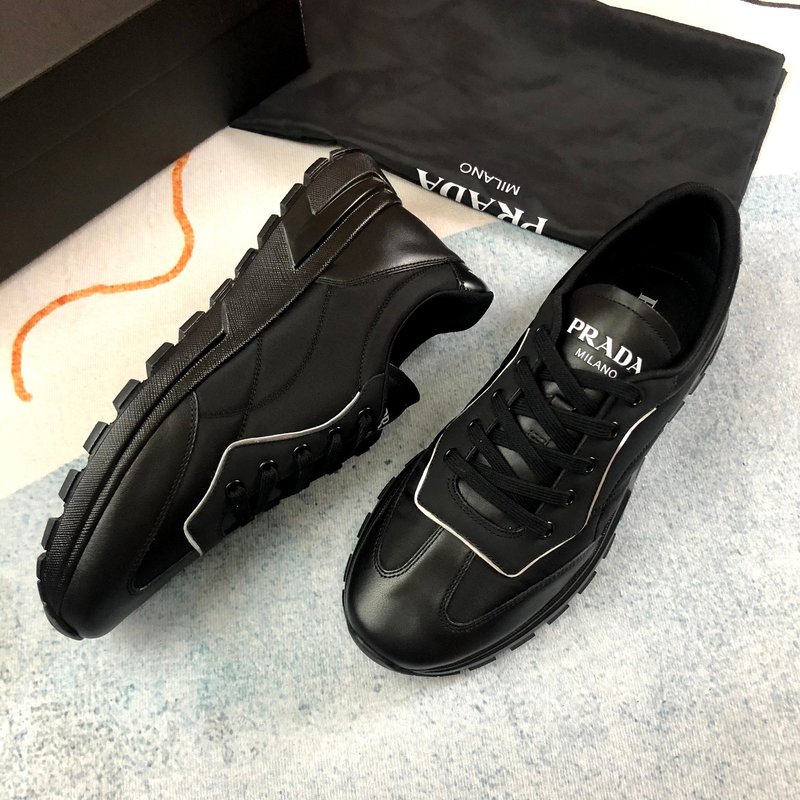 PRADA 블랙 패브릭 캐주얼 슈즈 001-226974