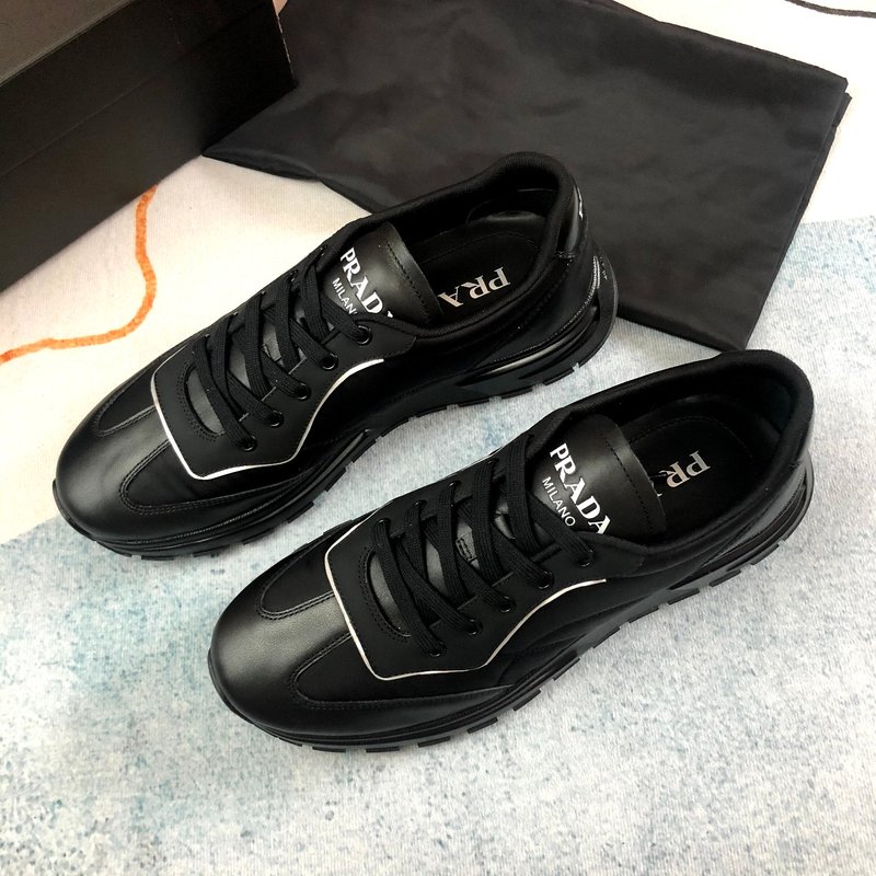 PRADA 블랙 패브릭 캐주얼 슈즈 001-226974