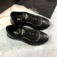 PRADA 블랙 패브릭 캐주얼 슈즈 001-226974