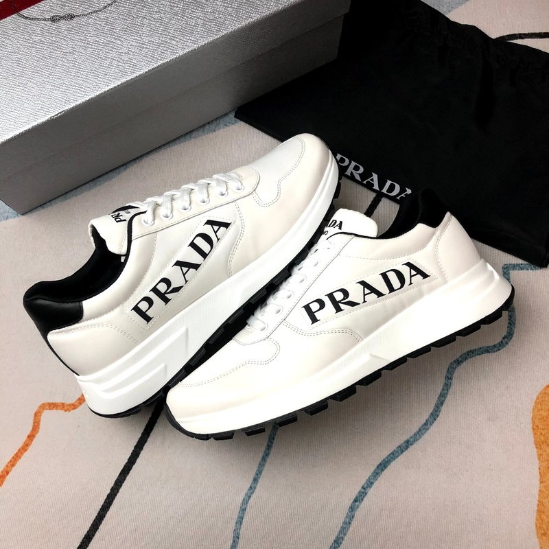 PRADA 프라다 화이트 패브릭 슈즈 001-226975