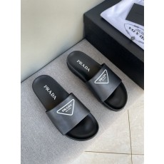 프라다 클래식 가죽 깔창 원스트랩 슬리퍼 001-227023