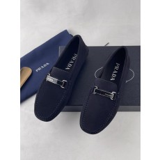 PRADA 수제 봉제 가죽 드라이빙슈즈 남성 001-227030