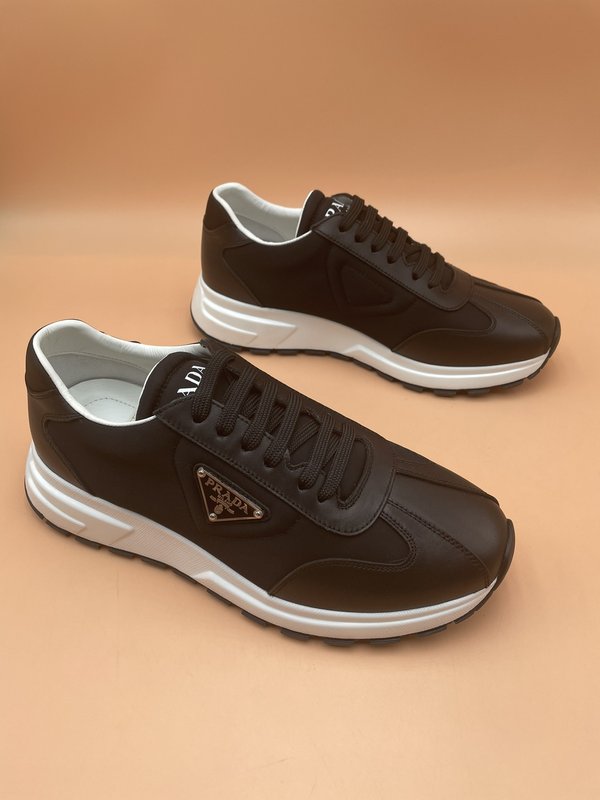 PRADA 오리지널 남성 가죽 방수 캔버스화 001-227055