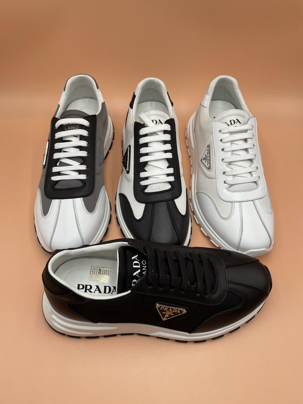 PRADA 오리지널 남성 가죽 방수 캔버스화 001-227055