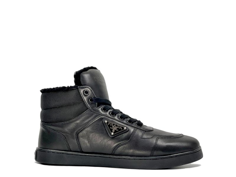 PRADA 프라다 겨울 울 하이톱 보온 운동화 001-227100
