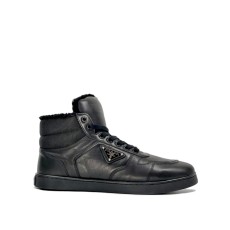 PRADA 프라다 겨울 울 하이톱 보온 운동화 001-227100