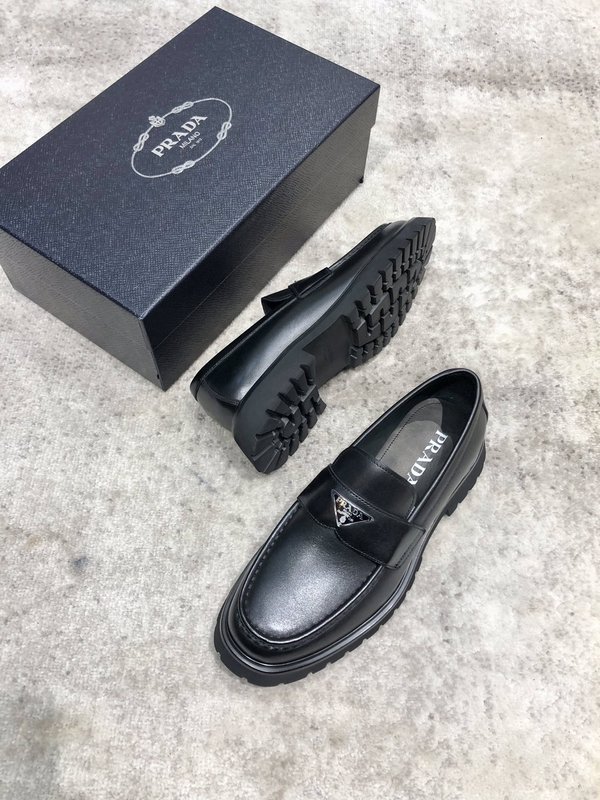 프라다 Prada 신규 소 가죽 신발 001-227109