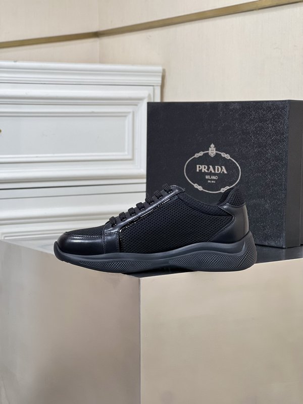 Prada 남성 가죽 두꺼운 바닥 운동화 001-227146
