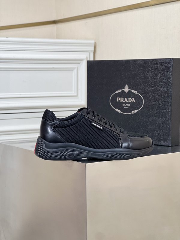 Prada 남성 가죽 두꺼운 바닥 운동화 001-227146