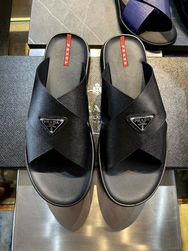 PRADA  남성 소가죽 슬리퍼 001-227149