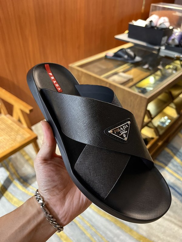 PRADA  남성 소가죽 슬리퍼 001-227149