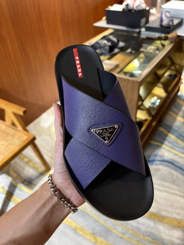 PRADA  남성 소가죽 슬리퍼 001-227149