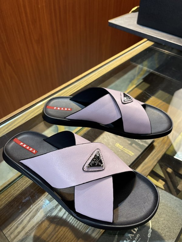 PRADA  남성 소가죽 슬리퍼 001-227149