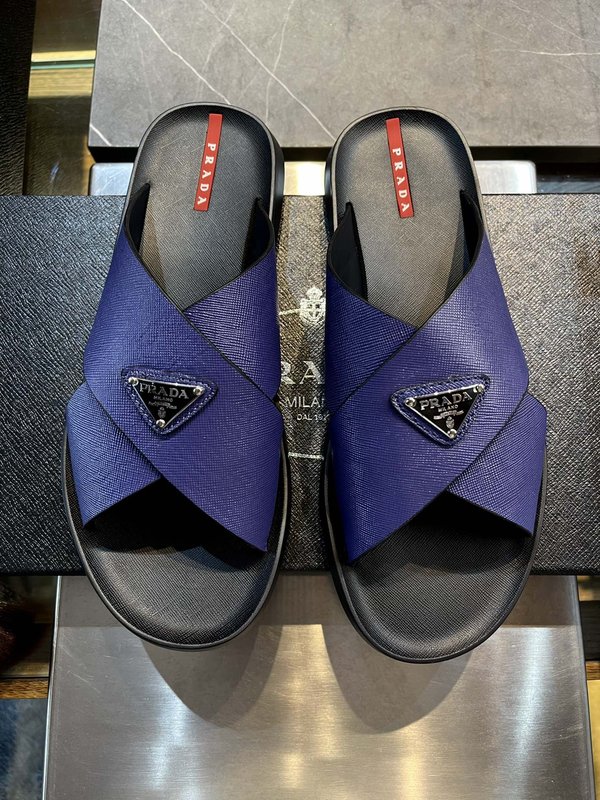 PRADA  남성 소가죽 슬리퍼 001-227149