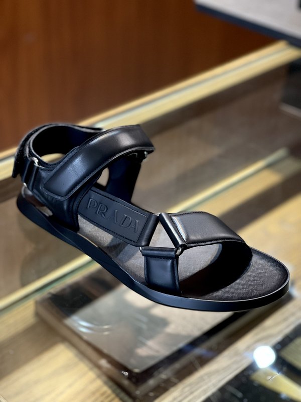 PRADA 남성 소가죽 슬리퍼 샌들 001-227150