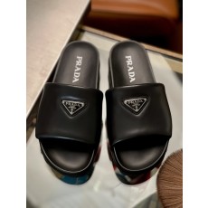PRADA 부드러운 빵 모양 가죽 샌들 슬리퍼 001-227152