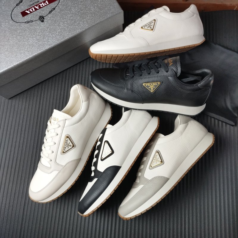 프라다 클래식 화이트 가죽 신발 001-227214