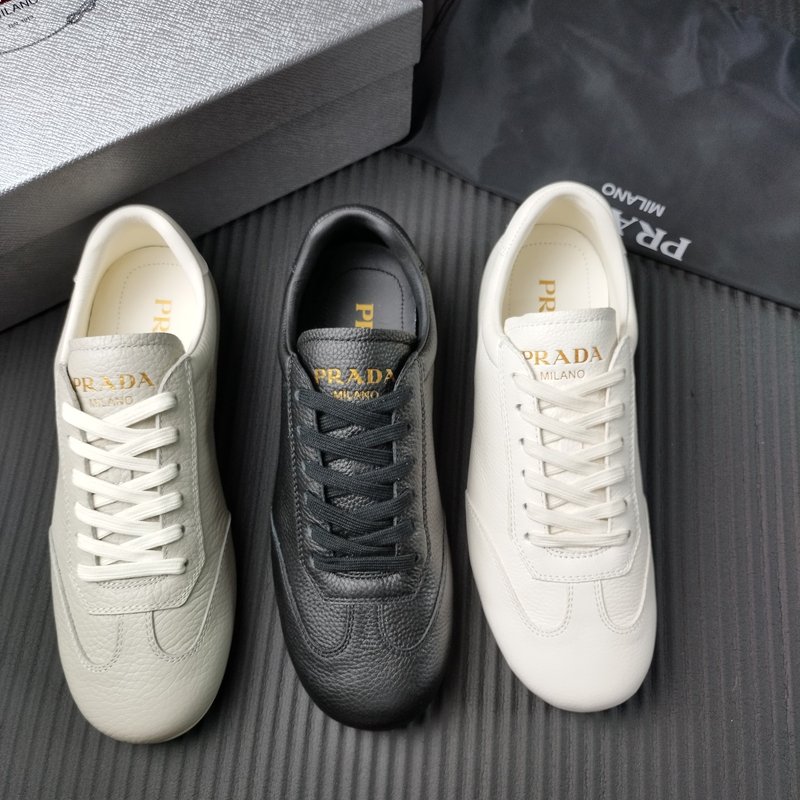 PRADA 프라다 그레이 가죽 신발 001-227218