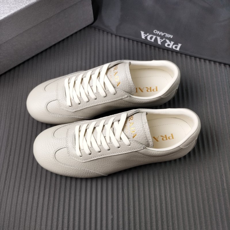 PRADA 프라다 그레이 가죽 신발 001-227218