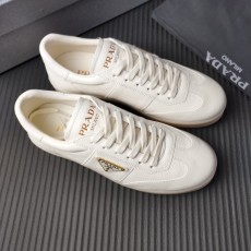 PRADA 프라다 흰 살구 가죽 구두 001-227222