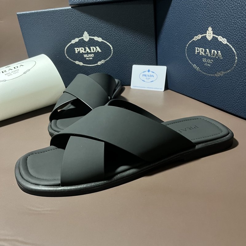 프라다 신작 심플 스타일 크로스 슬리퍼 001-227249