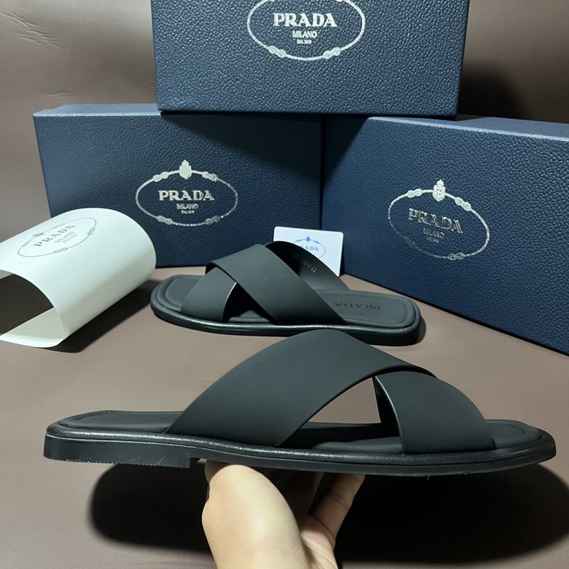 프라다 신작 심플 스타일 크로스 슬리퍼 001-227249