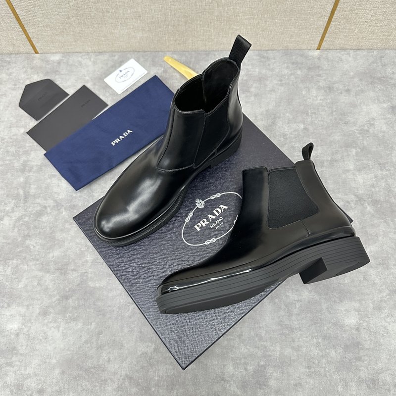 프라다 PRADA 남성 광택 체ลซี 부츠 001-227317