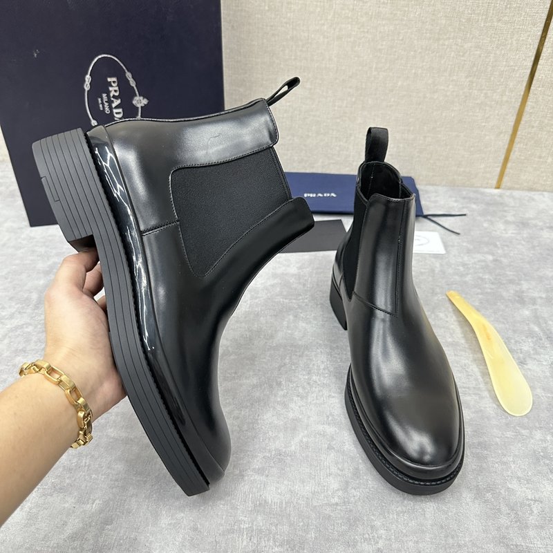 프라다 PRADA 남성 광택 체ลซี 부츠 001-227317
